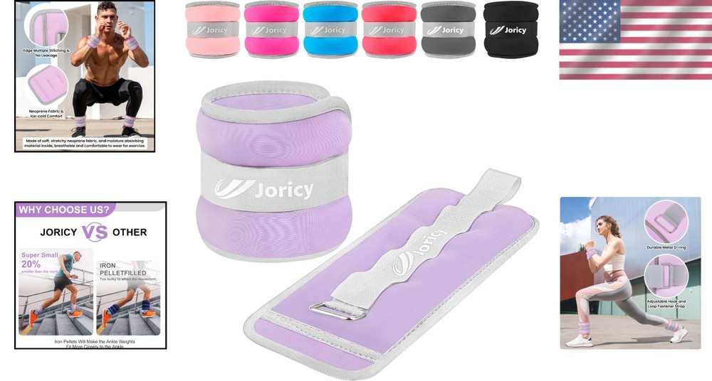 4 LBS Adjustable Ankle Weights for Supercharged Workouts - Elegant Light Purple