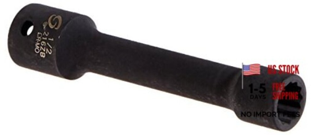 Sunex SUN216ZB 1/2" Drive 12 Point 1/2" Head Bolt Socket