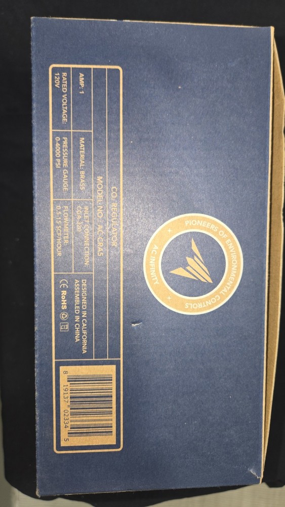 AC Infinity CO2 Regulator AC-CRA5 Carbon Dioxide Release System