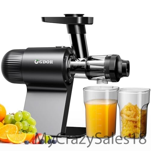 GDOR Juicer Machines Vegetable and Fruit, Cold Press Juicer