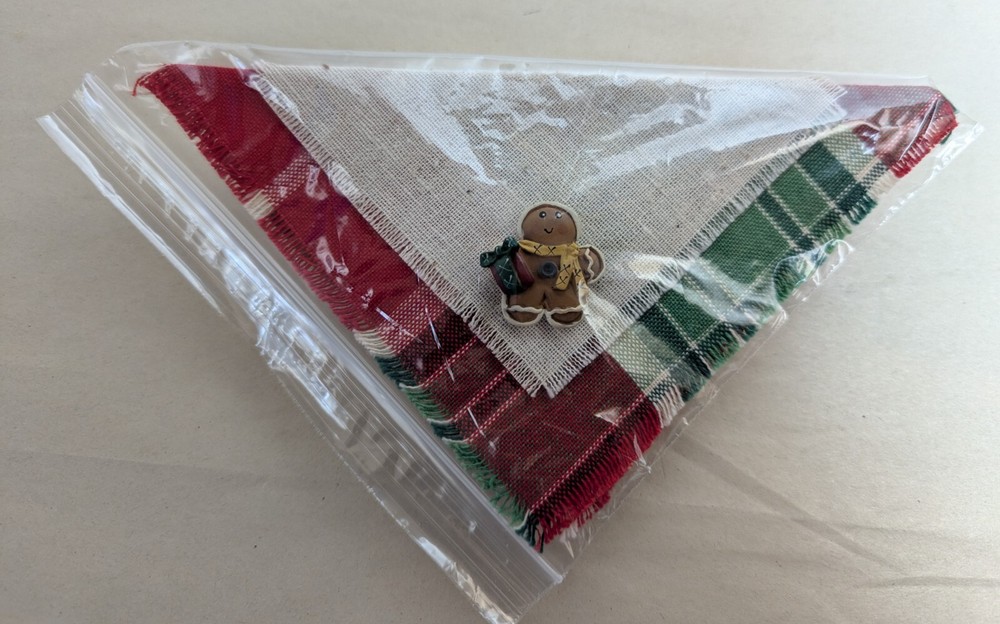 Basket Liners Holiday Patterns Quantity 4 Shamrock Snowman Gingerbread Men