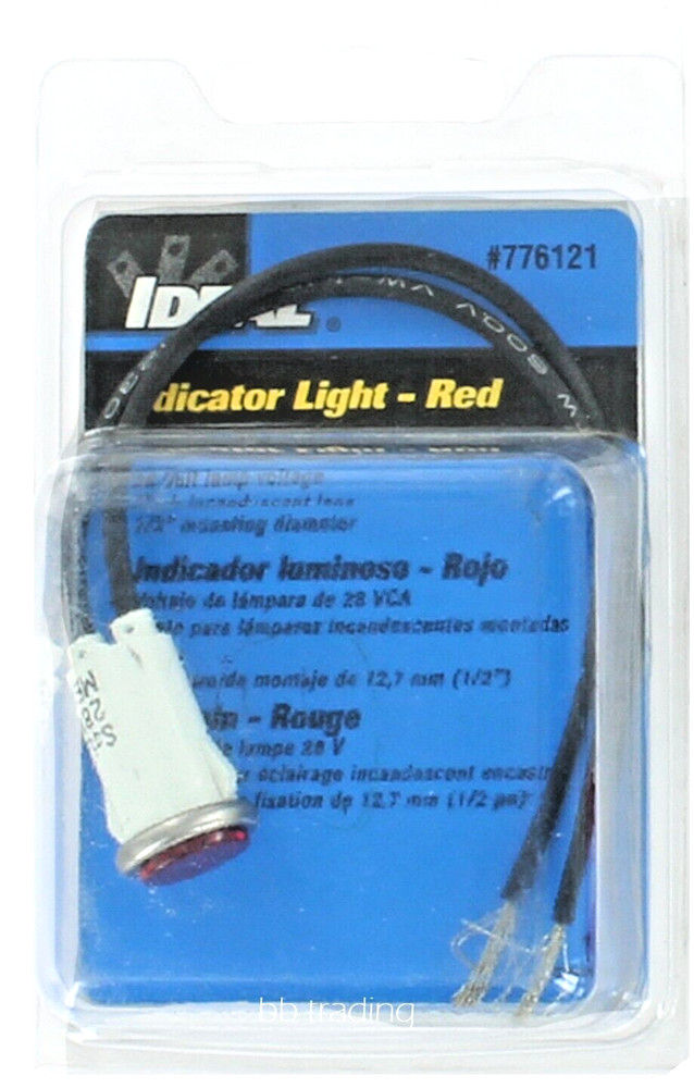1 Pc Flush Indicator Light 28V Red 776121 With Leads Panel Lamp