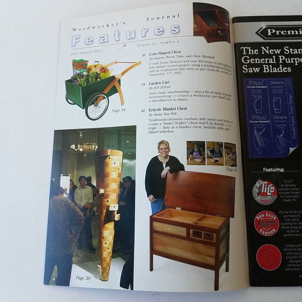 Woodworkers Journal July/August 2007 Volume 31 Number 4
