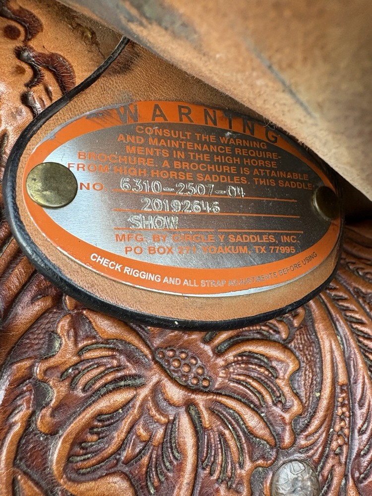 15” Circle Y Gladewater Show Saddle