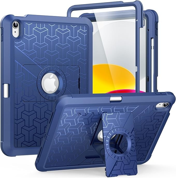 Case for iPad 11th/10th Gen (A16) Shockproof Dual Layer Case with Kickstand