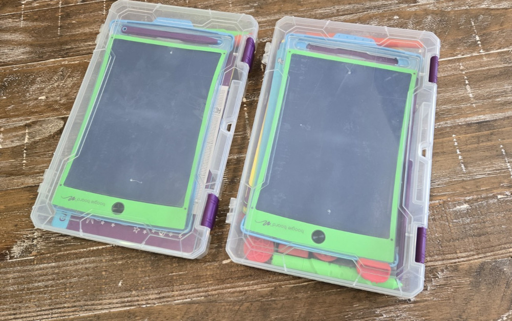Boogie Board Magic Sketch Creativity Kit w/ Case – Lot of 2 Complete Sets Tested