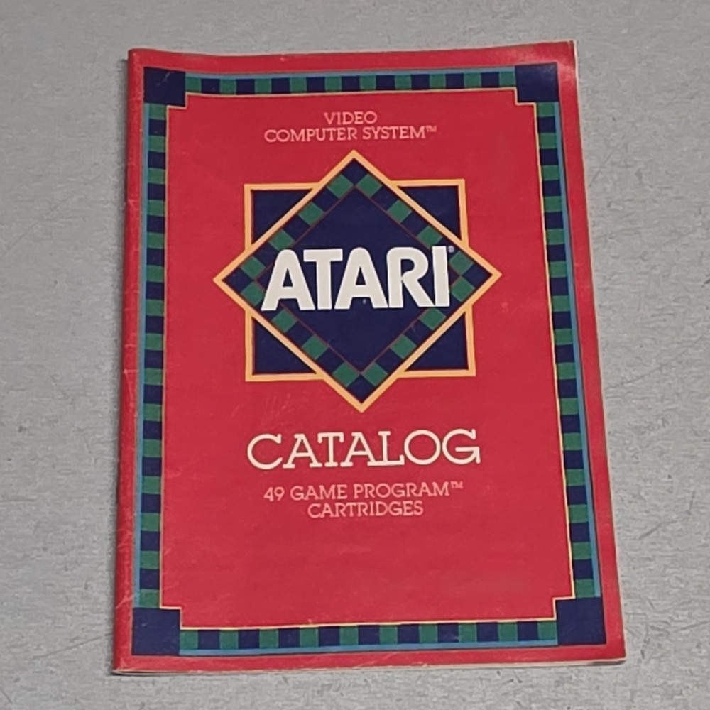 Atari Video Computer System Catalog 49 Game Program Cartridges Vintage