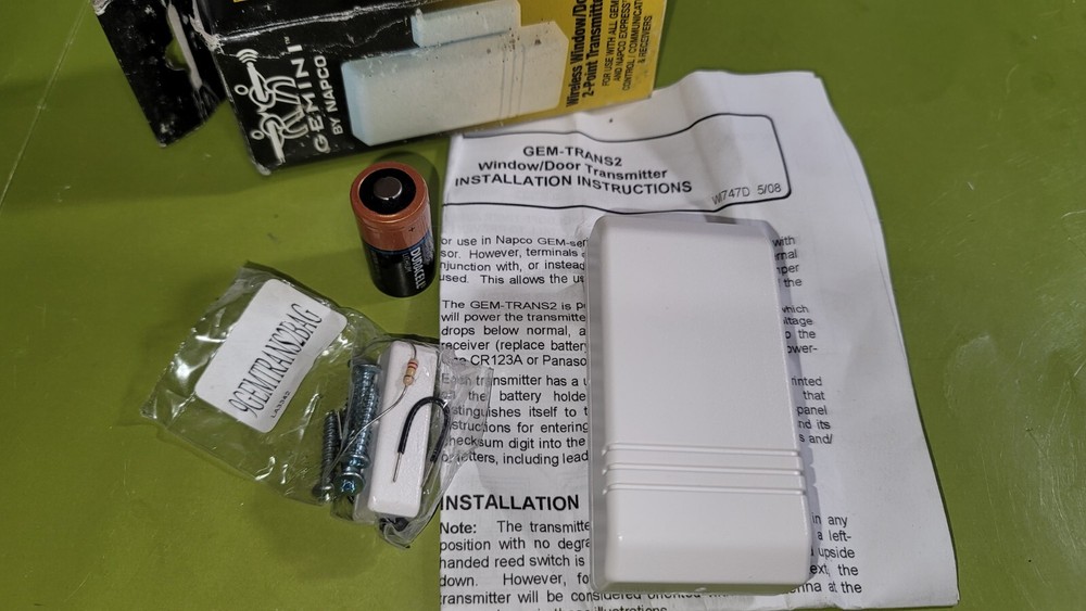 NAPCO GEMINI GEM-TRANS2 Wireless Window/Door Transmitter NEW