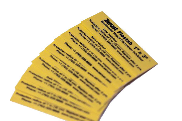 Zerust Rust Prevention Plastabs 1" x 3" - Pack of 10