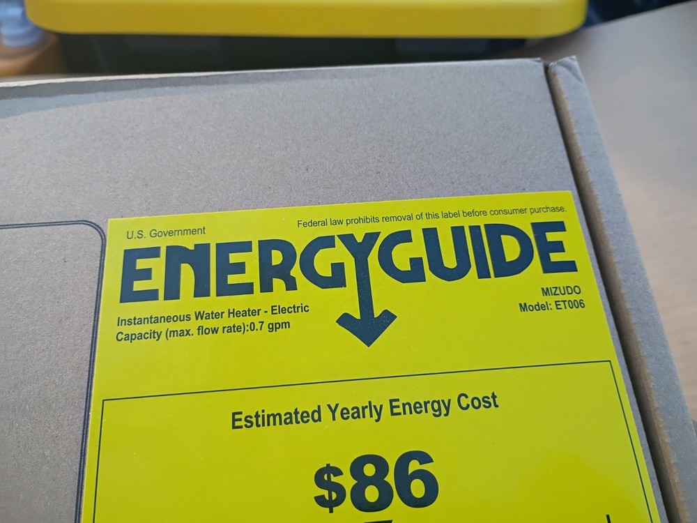 MUZUDO 240V Tankless Hot Water Heater Electric LED Demand ET006