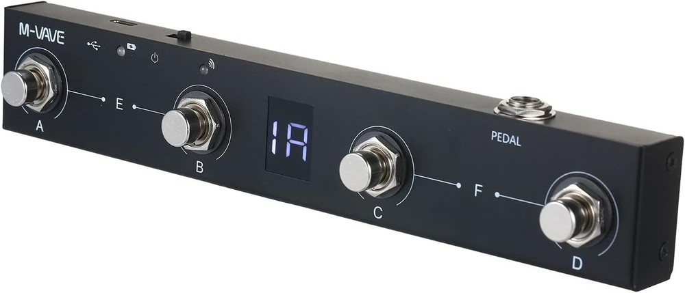 Rechargeable MIDI Foot Controller - Bluetooth Connectivity & Intuitive Display