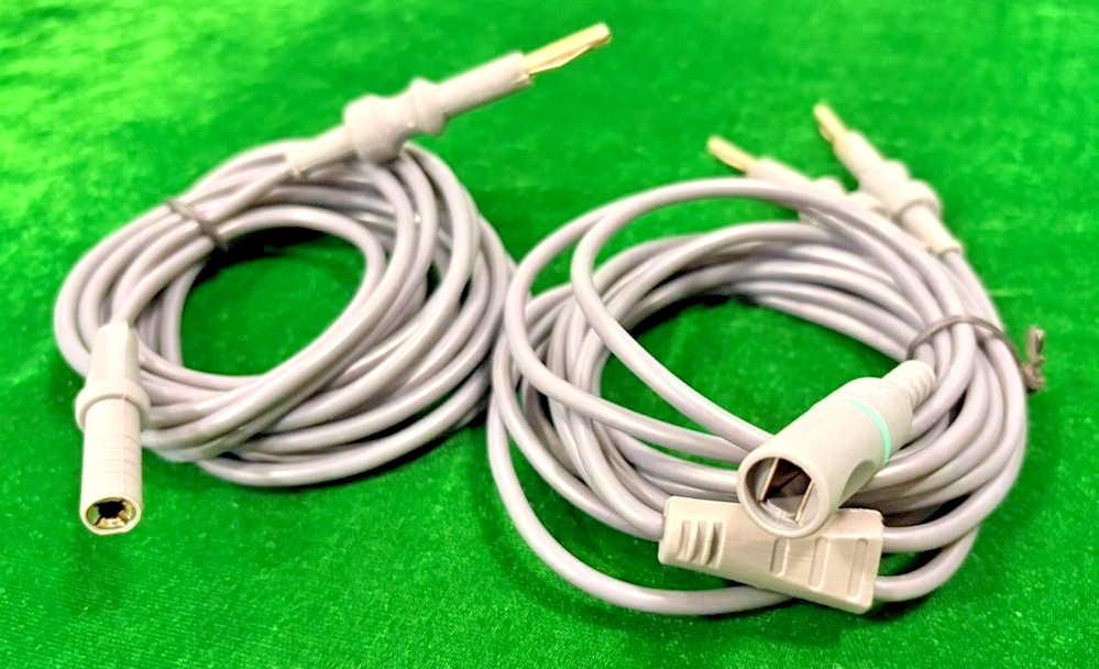 6pc Laparoscopic Monopolar/Bipolar Forceps 5mmx330mm with Cables Reusable