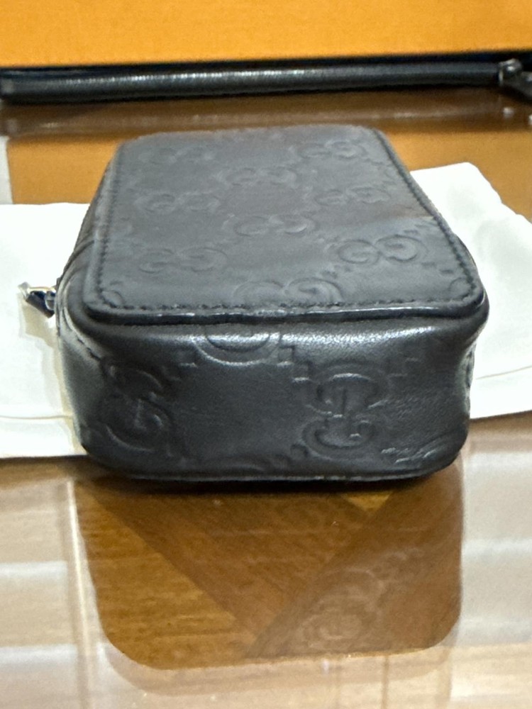 Gucci GG Black Leather Accessory Case