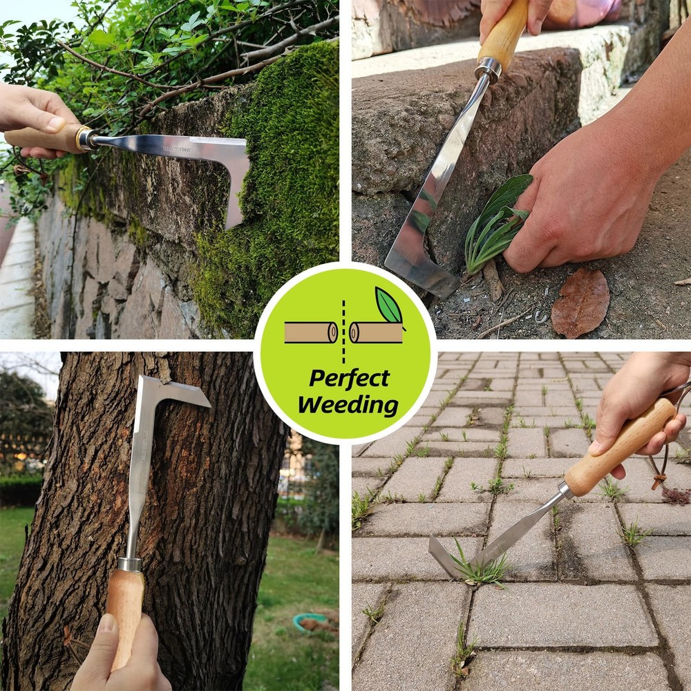 Crack Weeder Crevice Weeding Tool With Upgrade Sharp Hook Point Lshaped Weed Pul