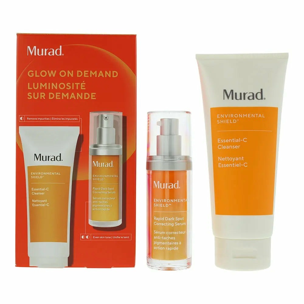 Murad Environmental Shield Glow On Demand 2Pc Set Cleanser & Correcting Serum
