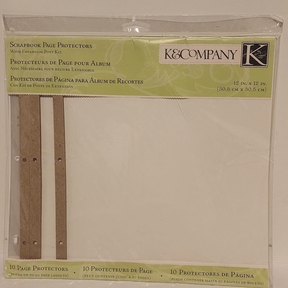 K&Company 10 Top Loading Scrapbook  Page Protector 12x12 **READ**