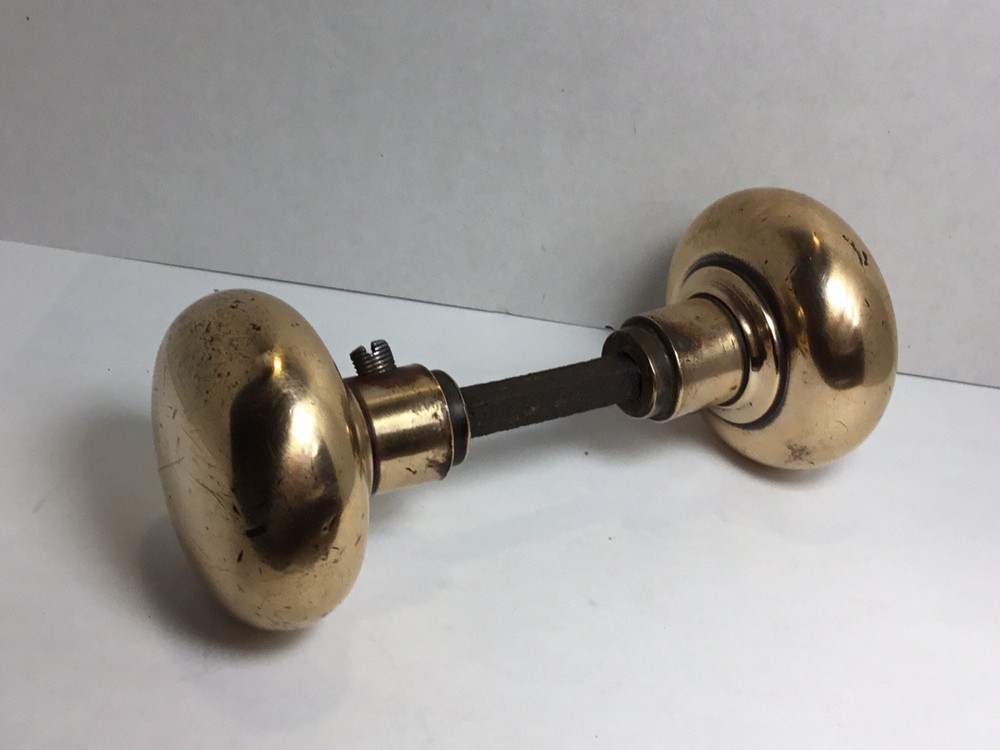Vintage Solid Brass Door Handle Set …  2.25” Salvaged Hardware