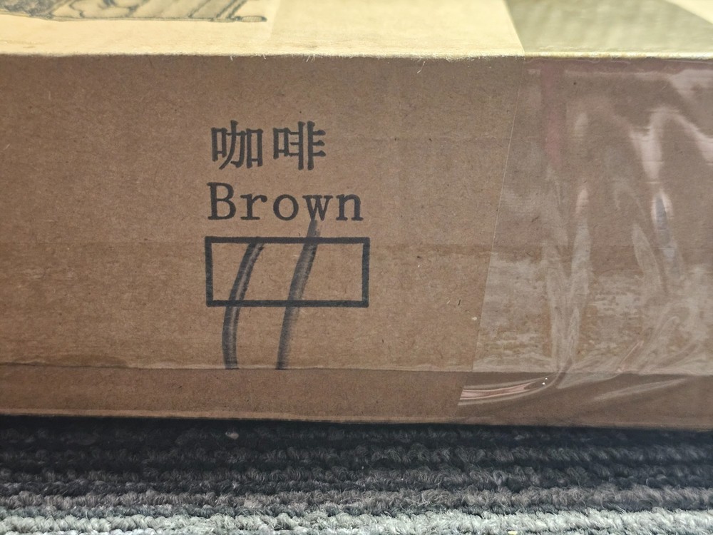 Triangular Coat Hanger HG0029-BN Brown Clothes Rack with Wheels 2-tier Storage