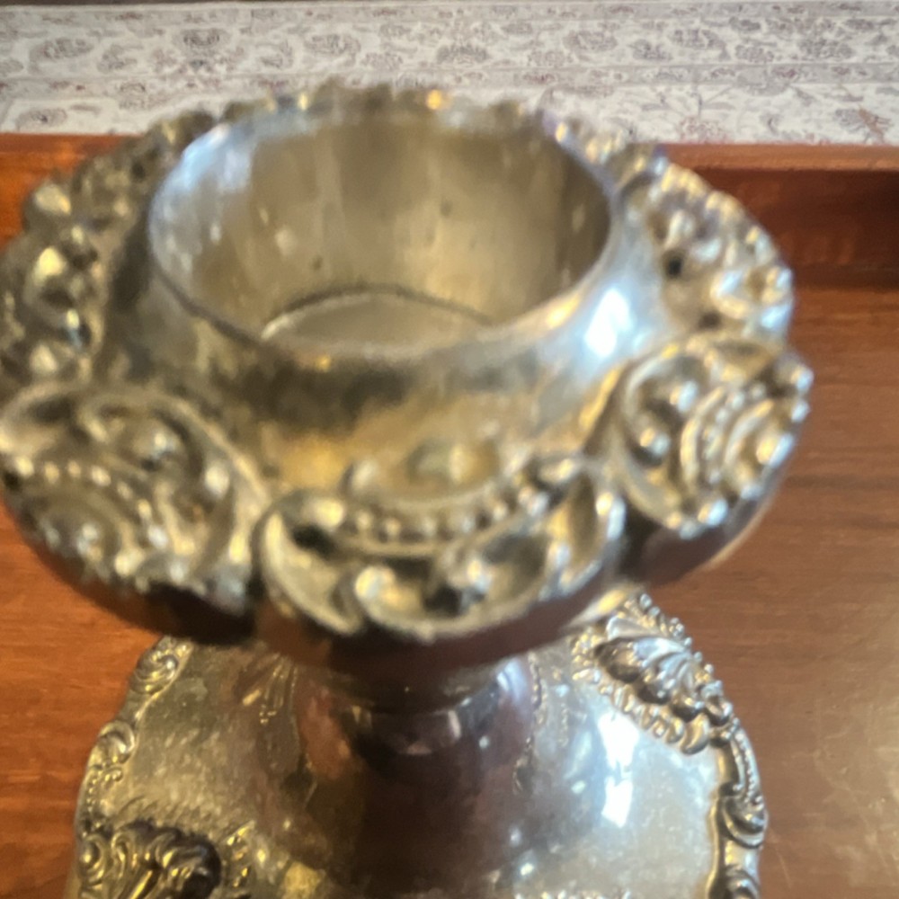 Sheridan Silverplate Candlestick Ornate Decorative Floral Design