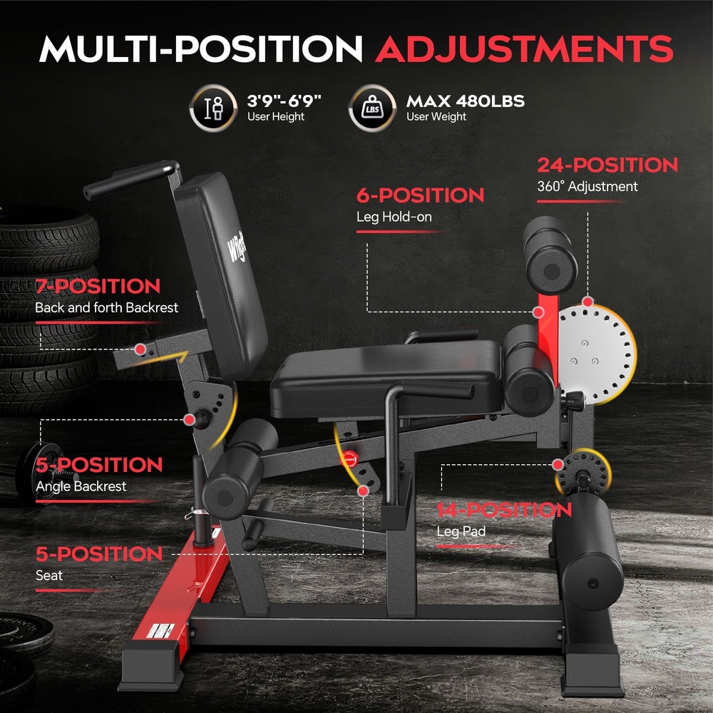 Leg Extension Curl Lower Body Workout Machine Heavy Duty Adjustable Leg Machine