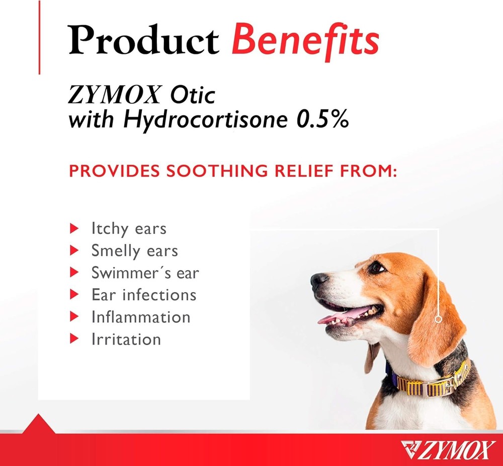 Advanced Enzymatic Ear Solution with Hydrocortisone for Dogs & Cats, 1.25 oz