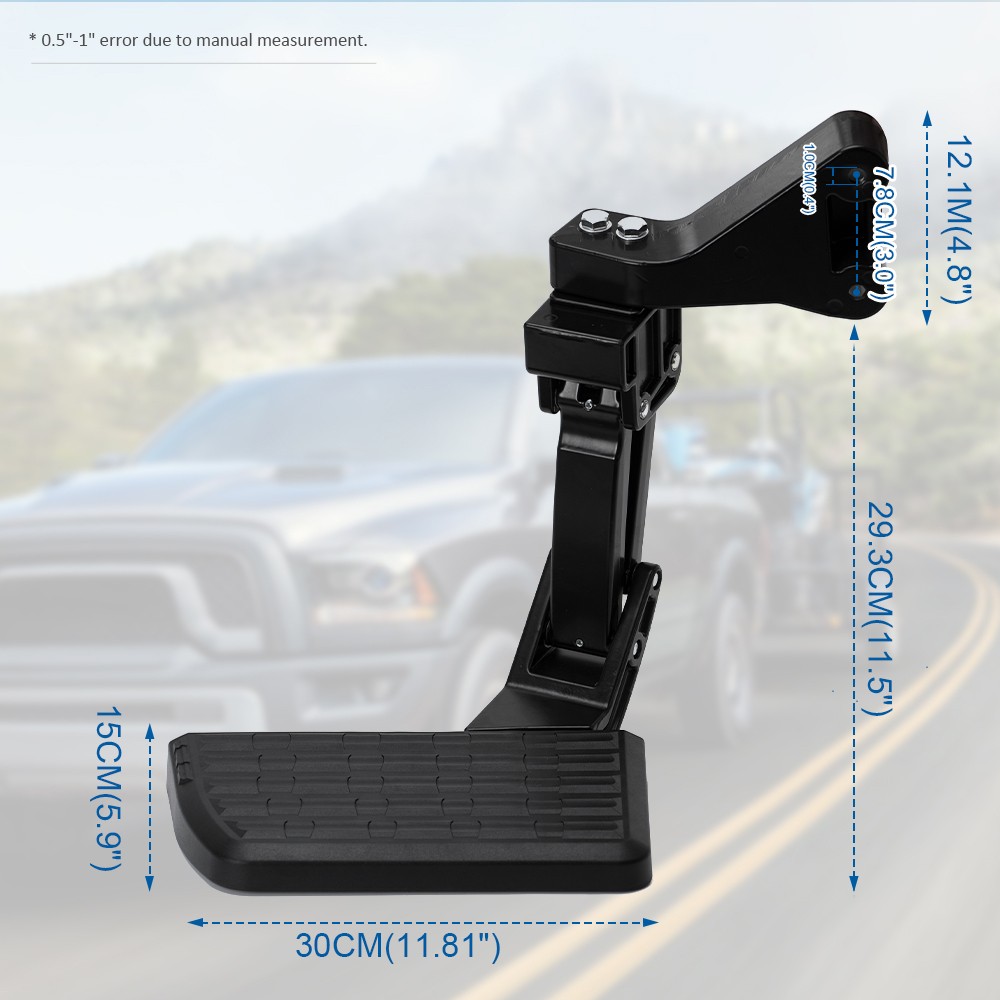 Rear Bed Step For Ram 1500 2500 3500 2010-2017 2018 Retractable Bumper Side Step