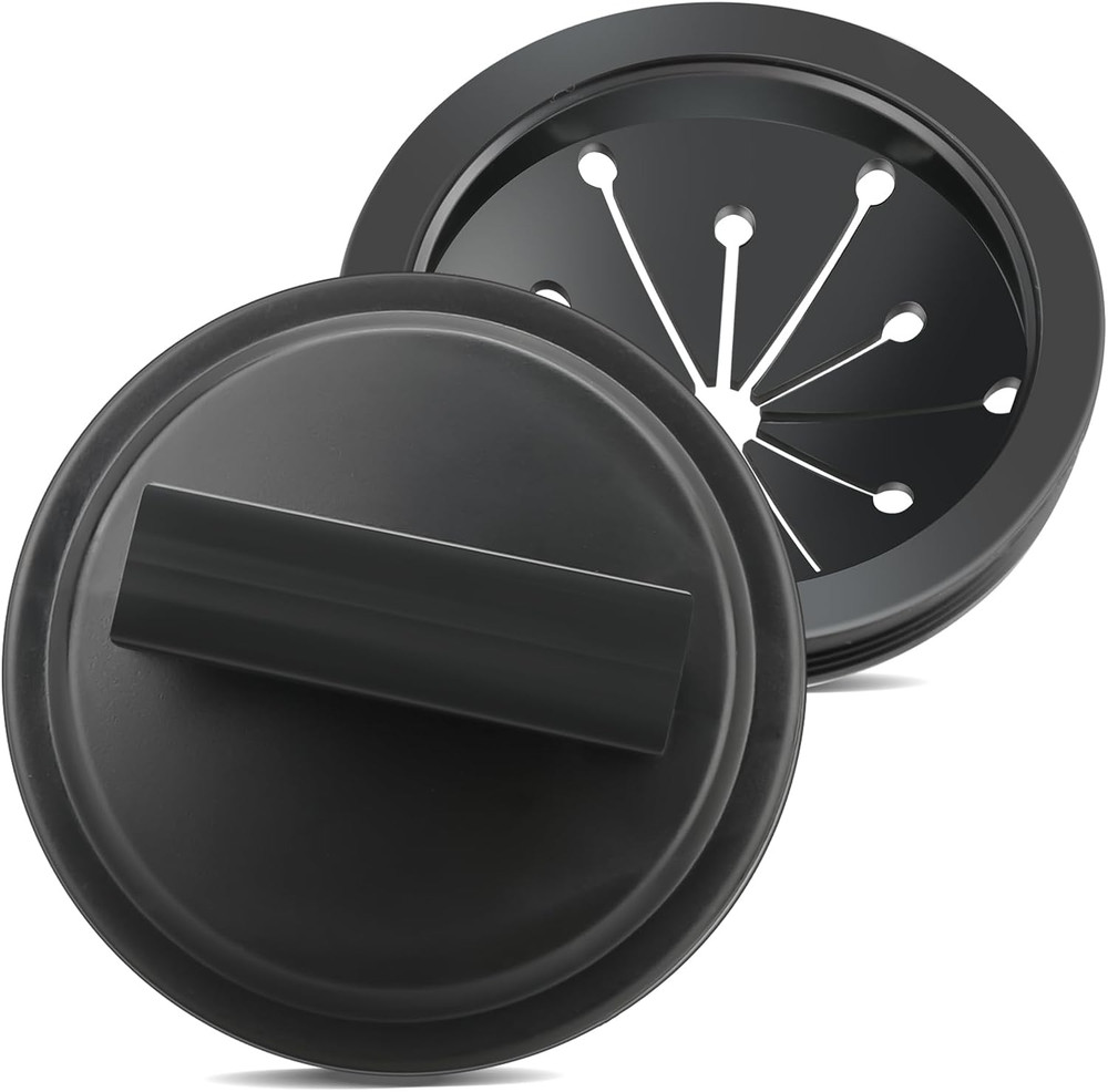 3 Inch Garbage Disposal Splash Guard with Cover Black 1+1