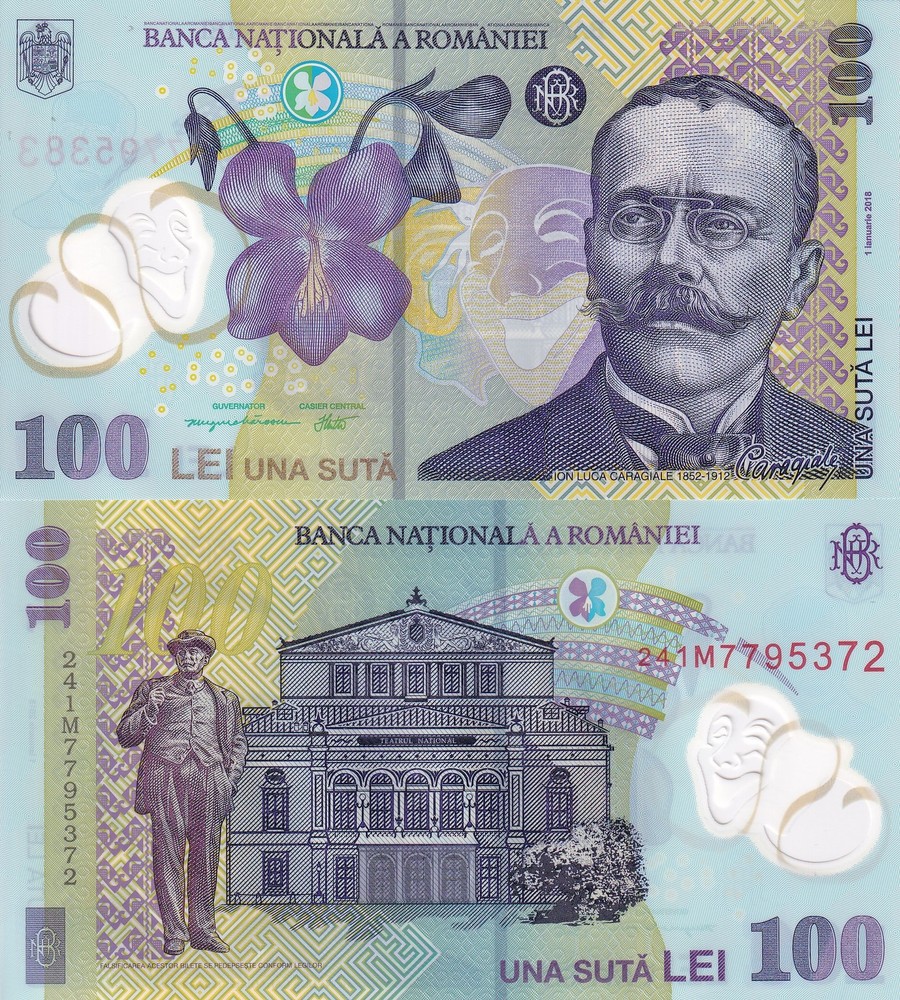 Romania 100 Leu 2018/2024 P 121 Polymer UNC
