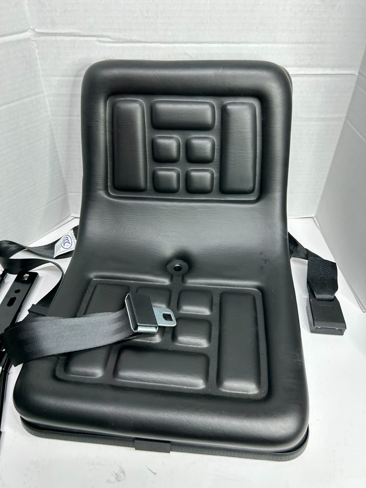 Universal Tractor Seat Adjustable w Seatbelt for Forklift Mower Digger Loader +