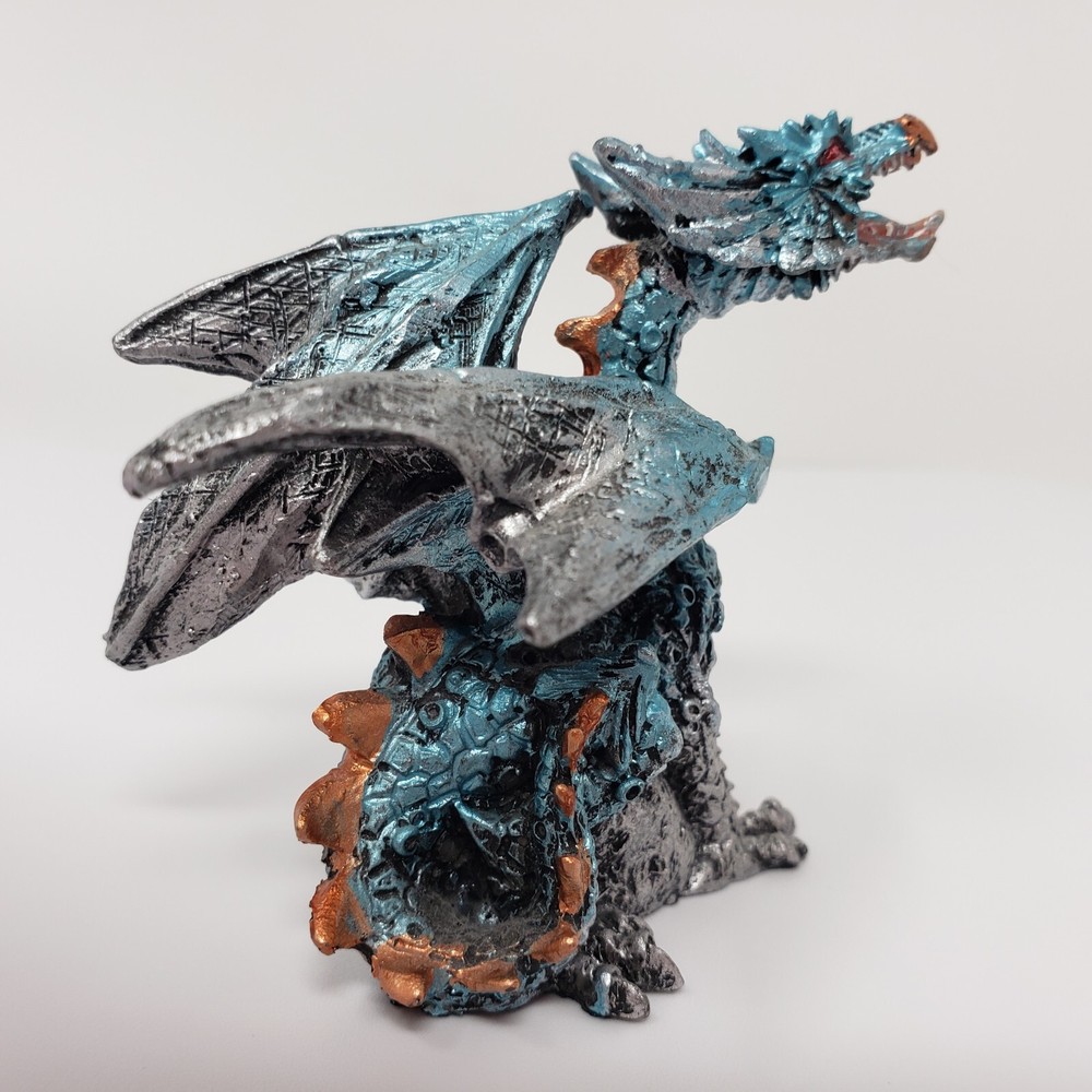 Dragon Mythical Magical Dragon Blue Sparkle Decor