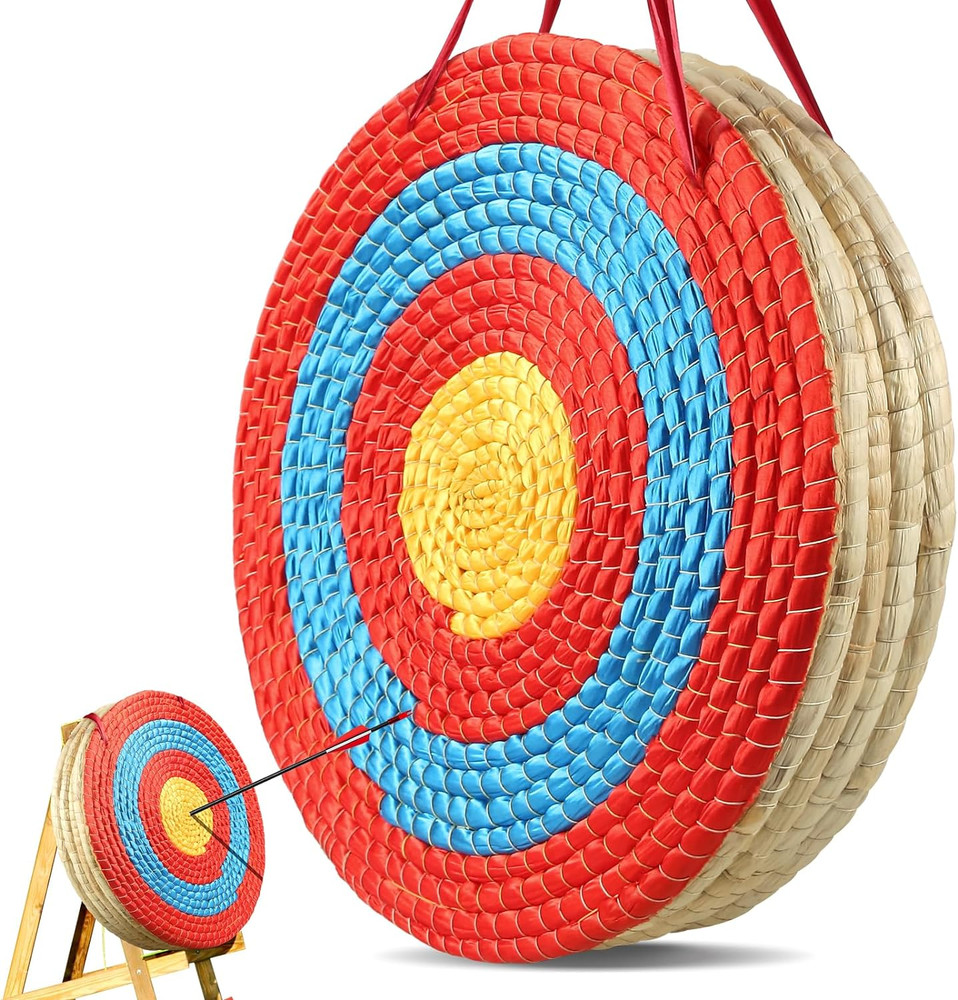 Straw Archery Targets, 20" round Archery Target for Backyard, Traditional Solid