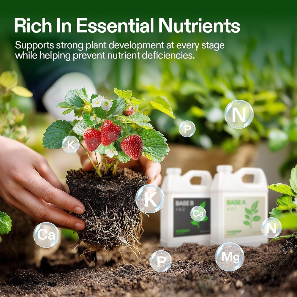 VIVOSUN Liquid Nutrients Base A & B Bundle Grow Big Hydroponic Fertilizer NEW