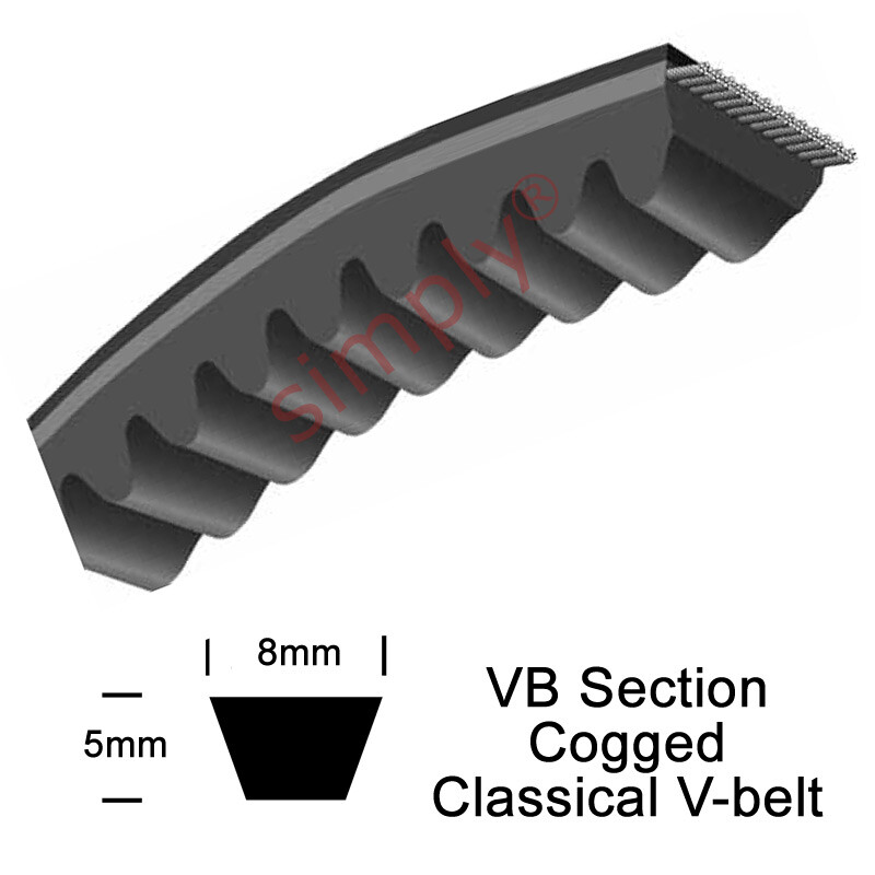 Optibelt VB-8x450-Li Cogged Classical 8mm Wide 5mm Deep V-Belt