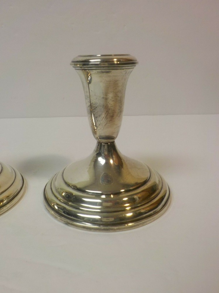 Pair Vintage TOWLE Sterling Silver 4" Candlesticks