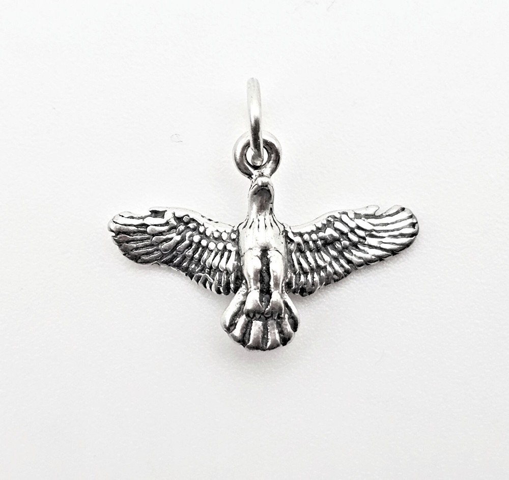 Sterling Silver Flying Eagle Charm - Sterling Silver Charm