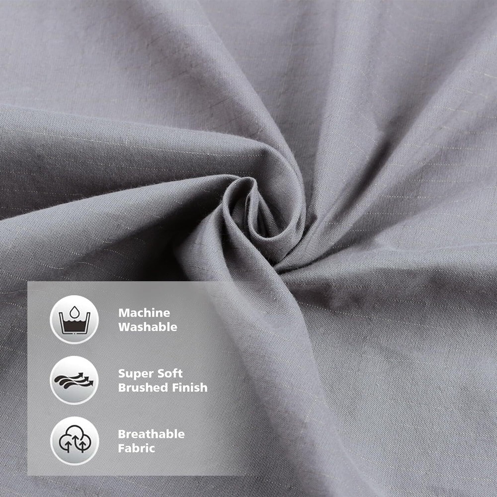 Gray Earthing Flat Sheet 5% Pure Silver Fiber Cotton Grounded Bedding Sheets
