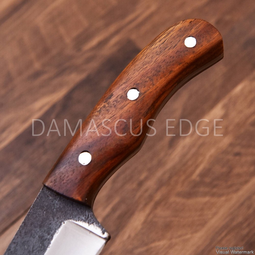 Professional 1075 Carbon Steel Skinner - Custom Fixed Blade - Leather Sheath