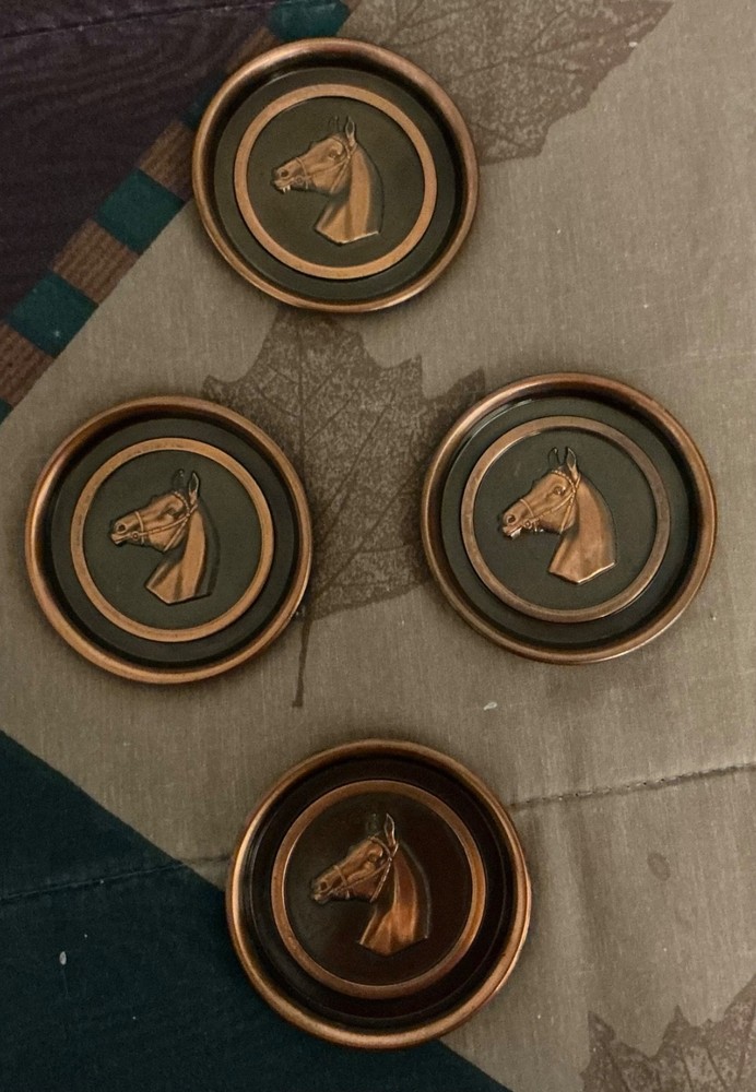 Hyde Park Bronze Horse Head Coasters