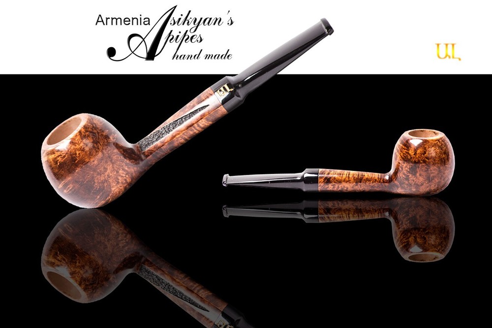 Asikyan Pipe #427/24 Apple Smooth Partially Rusticated Hand Made
