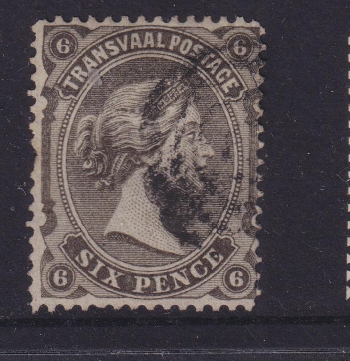 TRANSVAAL, 1878 QV 6d. Olive Black, used.