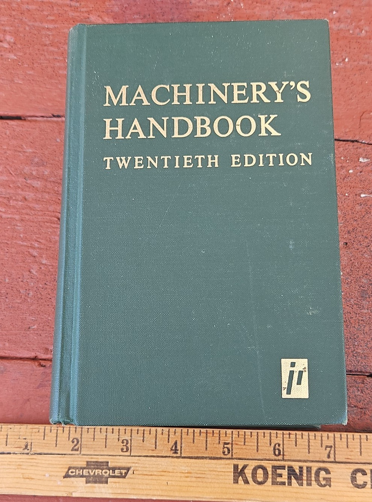 Machinery's Handbook 20th Edition Second Printing 1976 STUDENT EDITION