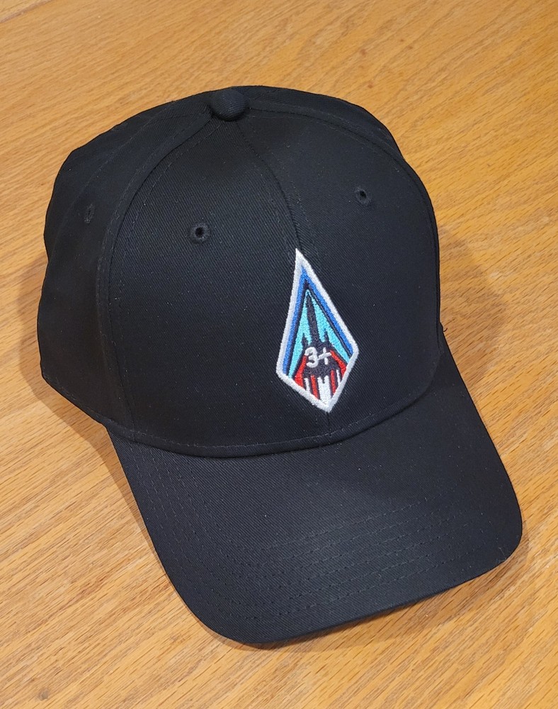 SR-71 Blackbird, 3+ logo, USAF, Lockheed, Skunk Works ,  Strap back, Ball Cap