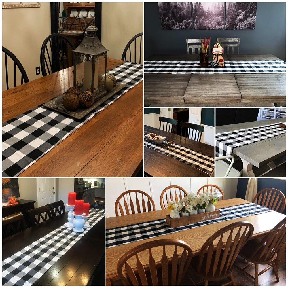 Buffalo Plaid Table Runner 14x108 Inches