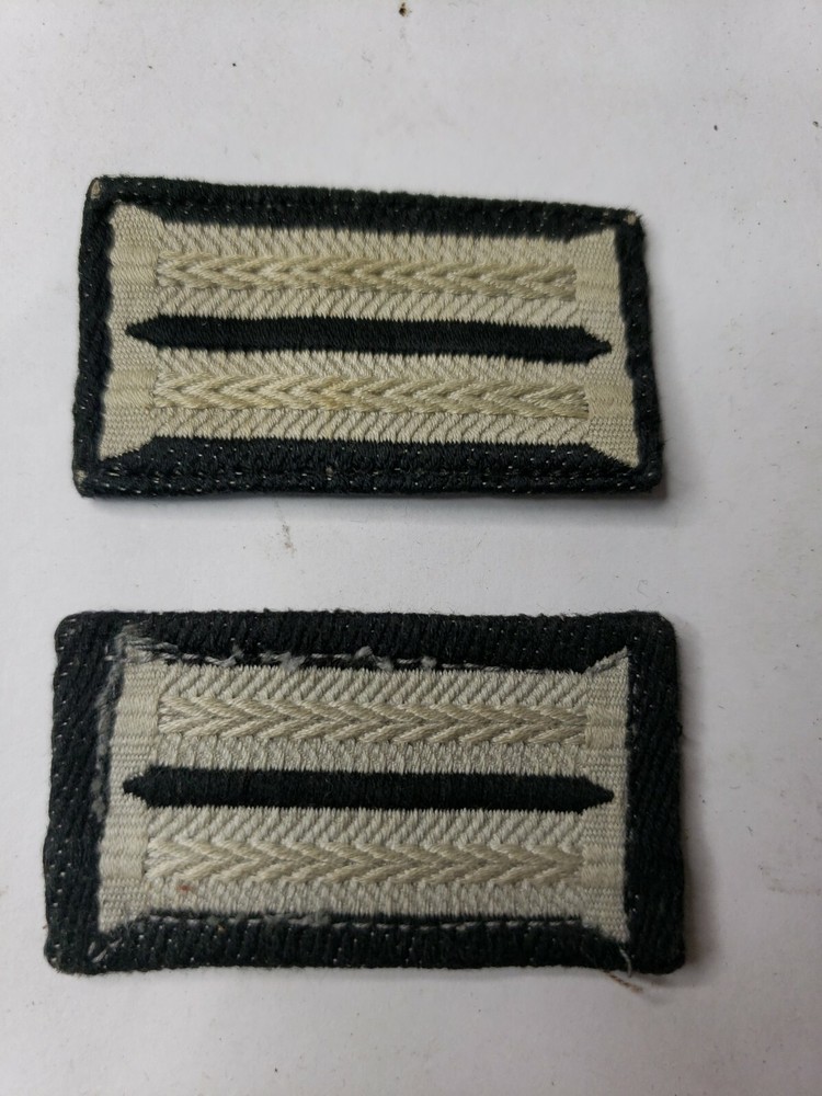 WWII German Collar Tab set of 2 Black