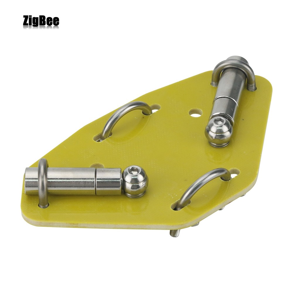 Bright Yellow Antenna Base Mount Connected to Tripod Stand Thread