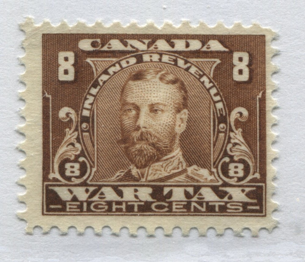 KGV  8 cent War Tax mint no gum