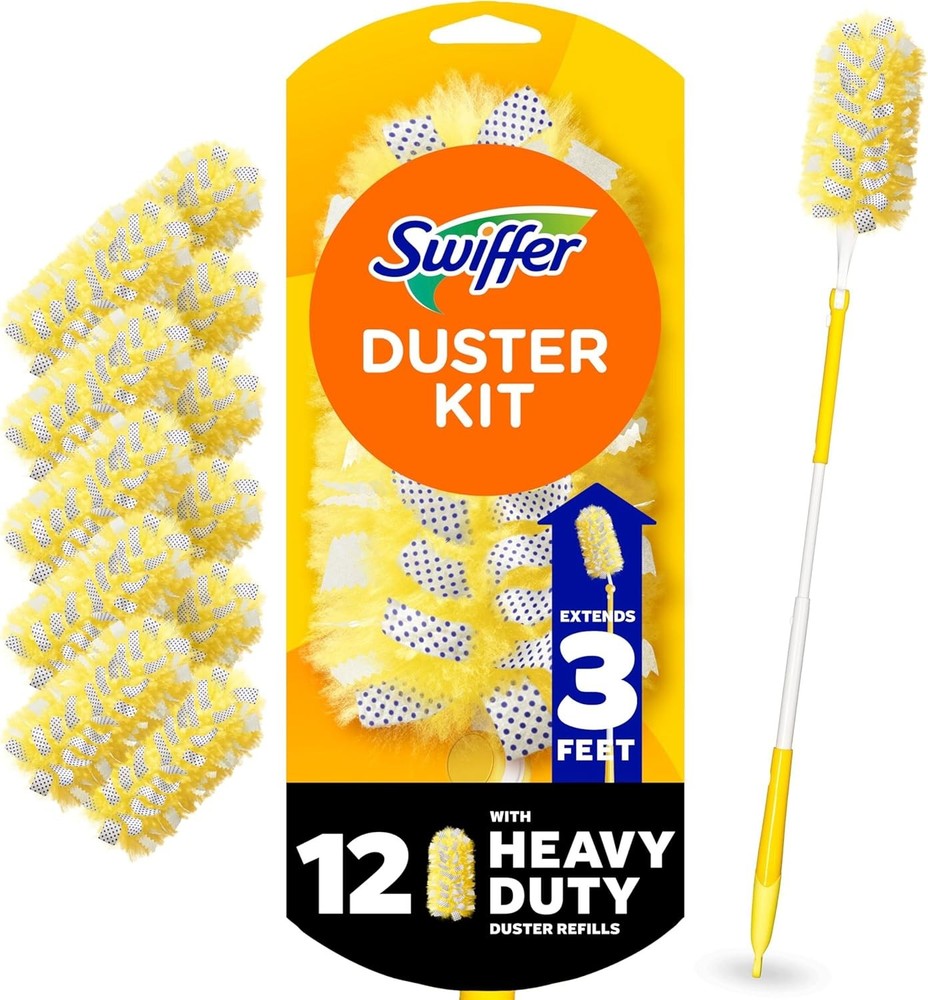 Duster Kit ft Extendable Handle, Heavy Duty Dusting Starter Kit