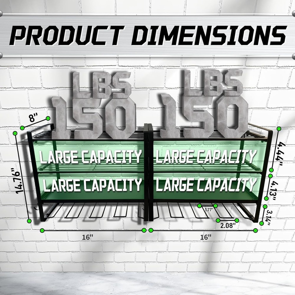 Heavy-Duty 4 Layers Tools Storage Rack Cordless Drill Holders Power Tool rack