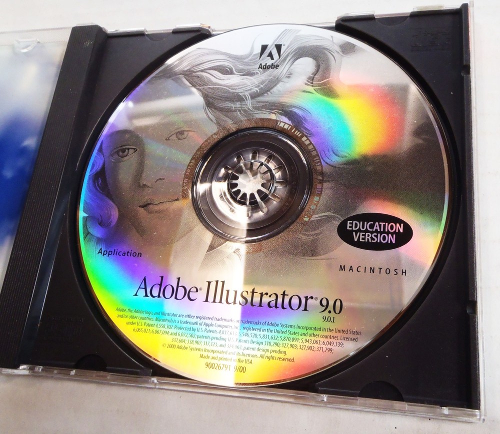 ILLUSTRATOR 9.0 Windows Install CD Activation Serial Number EDUCATION Version NM