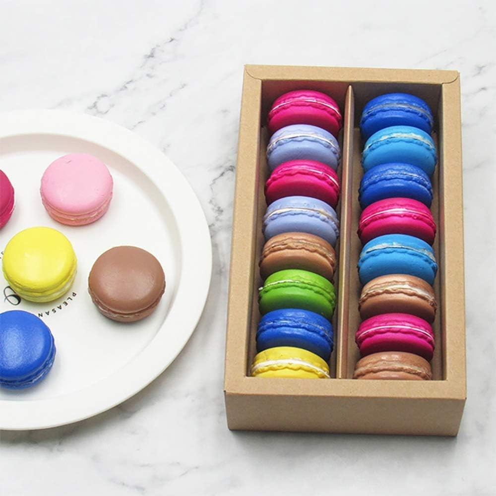 25 Count Kraft Macaron Boxes - Perfect for Displaying Mini Desserts with Window
